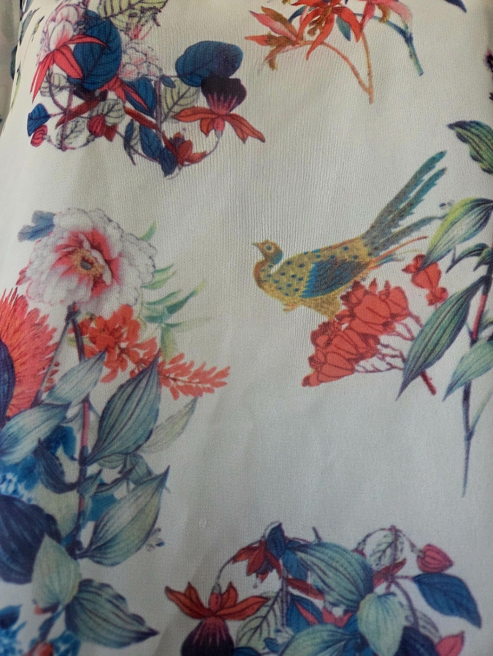 Bali Floral Flutter Sleeve Blouse - Picture 6 of 7